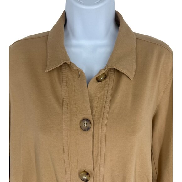 J. Jill Button Front Jacket Pockets Womens Casual Fit Long Sleeve Size M - Picture 2 of 11